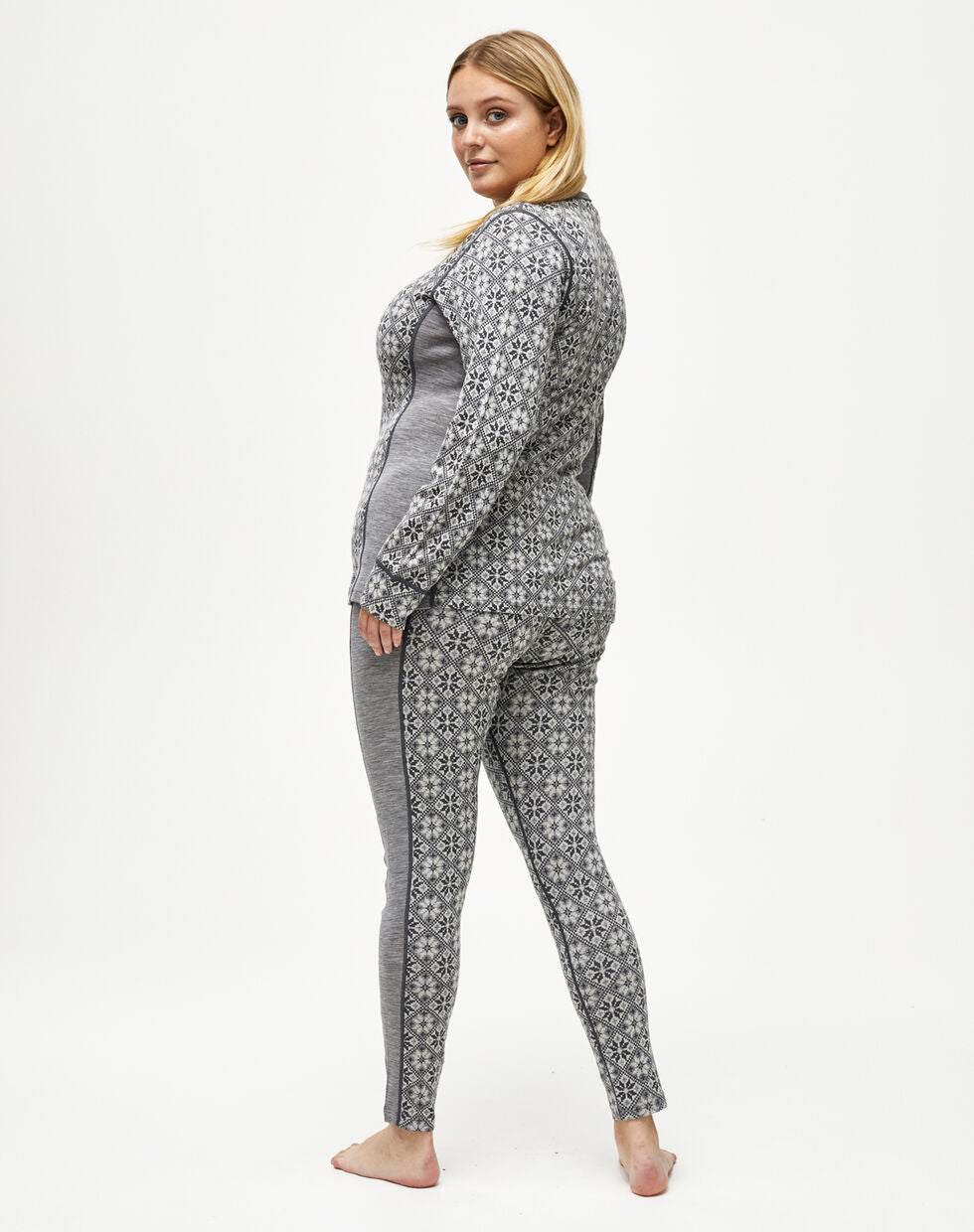 Kari Traa Rose Long Sleeve Plus Size Skiundertrøje Dame - Dove -