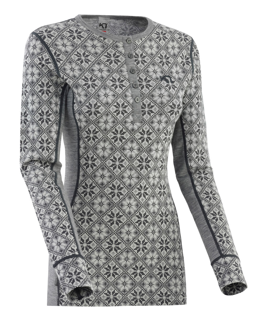 Kari Traa Rose Long Sleeve Plus Size Skiundertrøje Dame - Dove -