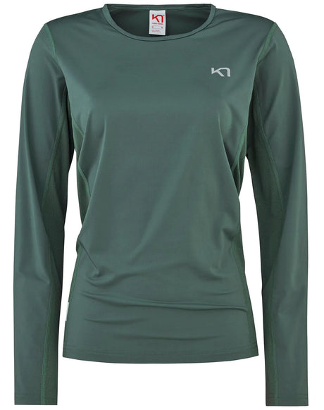Kari Traa Nora Long Sleeve Langærmet Træningstop Dame - Murk Green