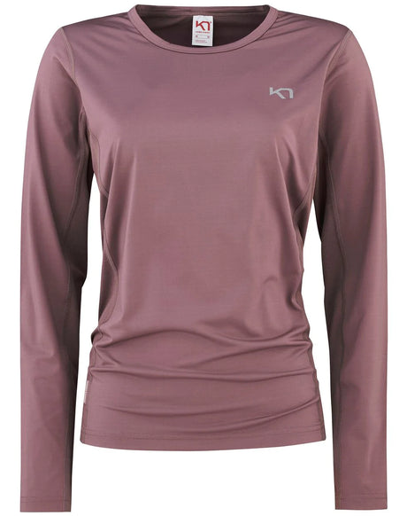 Kari Traa Nora Long Sleeve Langærmet Træningstop Dame - Taupe
