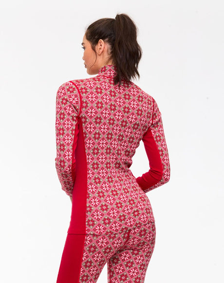 Kari Traa Rose Half Zip Skiundertrøje Dame - Red -