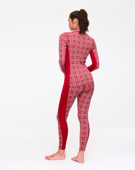 Kari Traa Rose Half Zip Skiundertrøje Dame - Red -