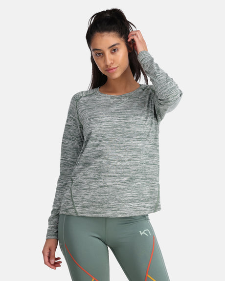 Kari Traa Emily Longsleeve Langærmet Træningstrøje Dame - Murk Green -