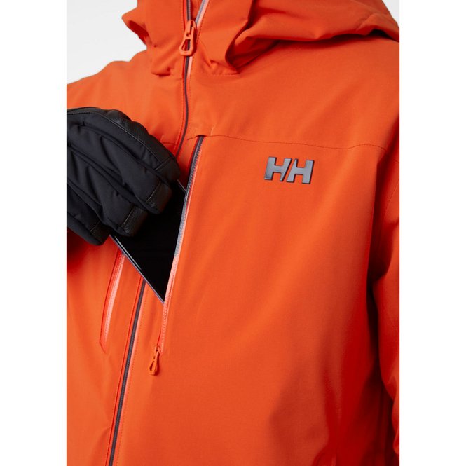 Helly Hansen Men's Alpha LIFALOFT Insulated Ski Jacket Skijakke Herre - Patrol Orange -