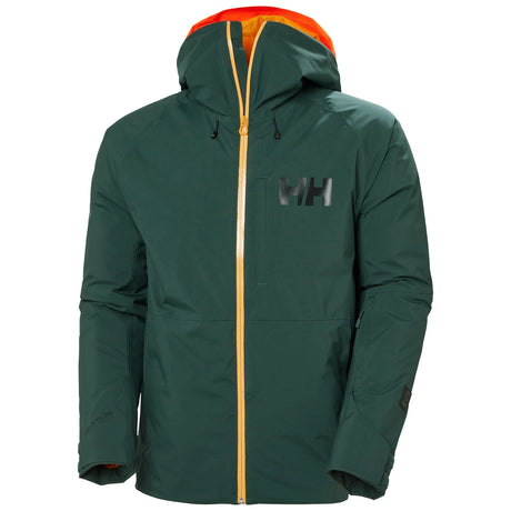 Helly Hansen Men's Powderface / Sogn Skisæt Herre - Darkest Spruce / Neon Orange -