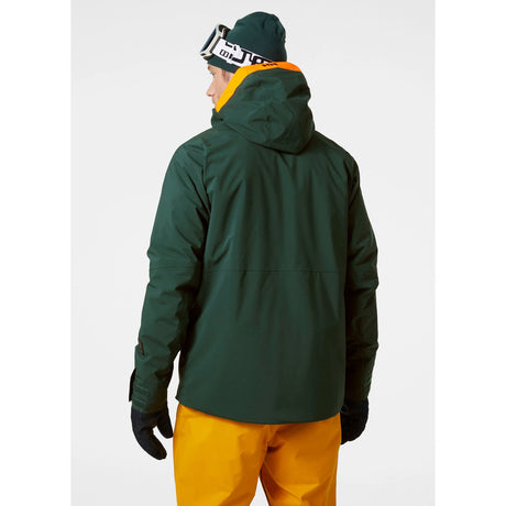 Helly Hansen Men's Powderface / Sogn Skisæt Herre - Darkest Spruce / Neon Orange -