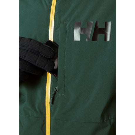 Helly Hansen Men's Powderface / Sogn Skisæt Herre - Darkest Spruce / Neon Orange -