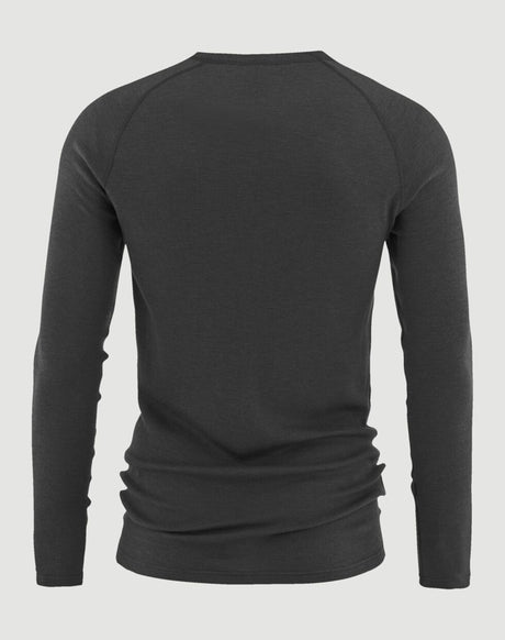 Bula Geo Merino Wool Crew Skiundertrøje Herre - Dark Grey -