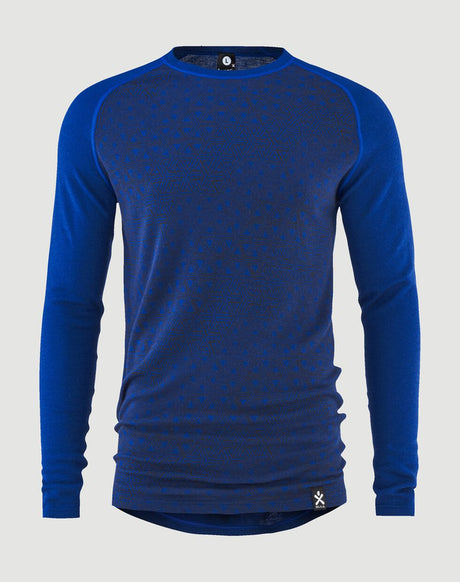 Bula Geo Merino Wool Crew Skiundertrøje Herre - Lapis -
