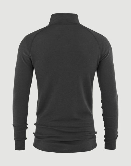Bula Geo Merino Wool Half Zip Skiundertrøje Herre - Dark Grey -