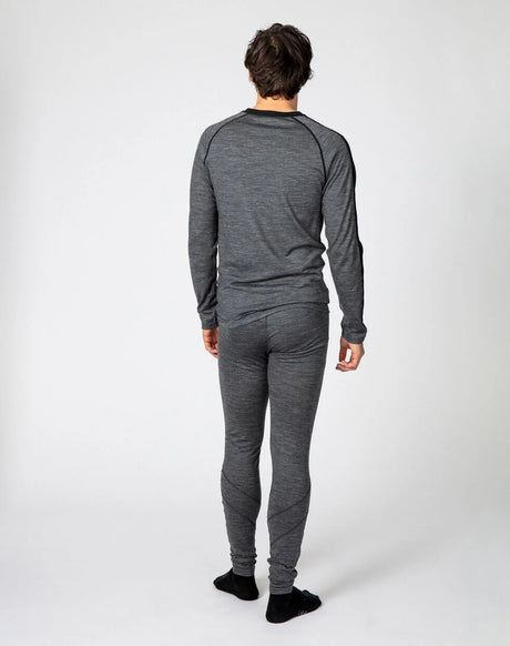 Bula Retro Wool Crew Skiundertøj Sæt Herre - Black Melange -