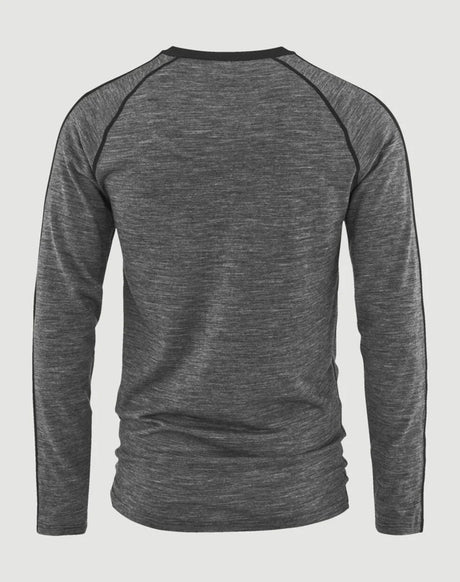 Bula Retro Wool Crew Skiundertøj Sæt Herre - Black Melange -