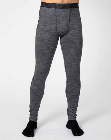 Bula Retro Wool Crew Skiundertøj Sæt Herre - Black Melange -