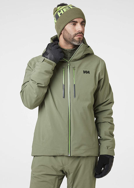 Helly Hansen Men's Alpha LIFALOFT Insulated Ski Jacket Skijakke Herre - Lav Green - Lav Green