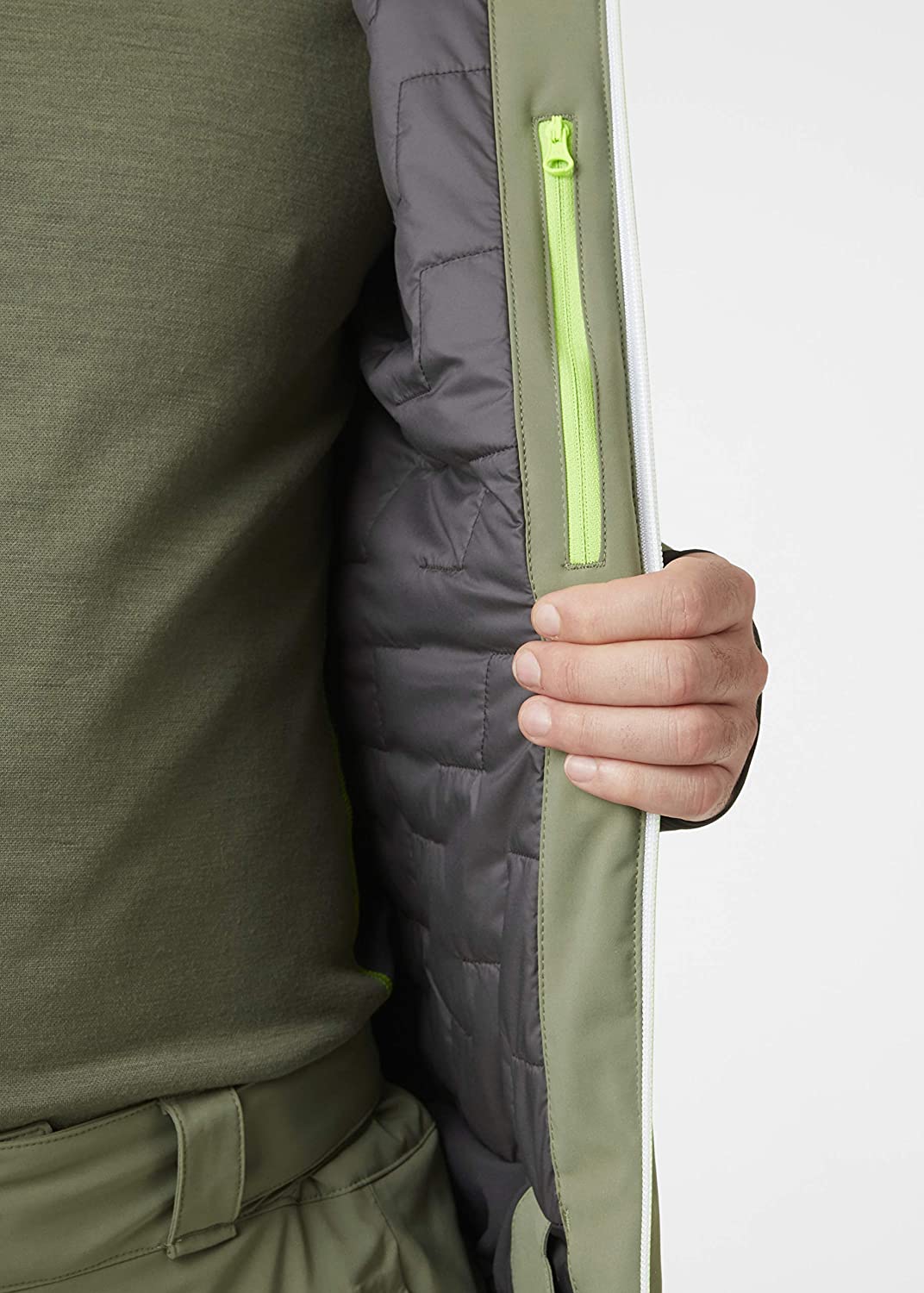 Helly Hansen Men's Alpha LIFALOFT Insulated Ski Jacket Skijakke Herre - Lav Green -