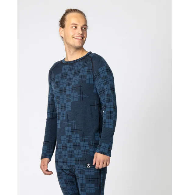 Bula Check Merino Wool Crew Skiundertrøje Herre -