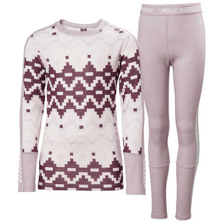 Helly Hansen Juniors' Graphic LIFA® Merino Base Layer Set Skiundertøj Børn - Dusty - Dusty