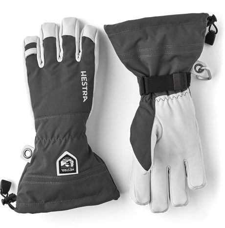 Hestra Army Leather Heli Ski 5-finger Skihandsker Dame / Herre - Grey - Grey