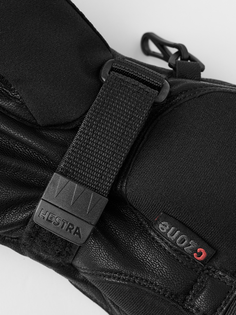 Hestra Army Leather Soft Shell Short 5-finger Skihandsker Herre - Black -