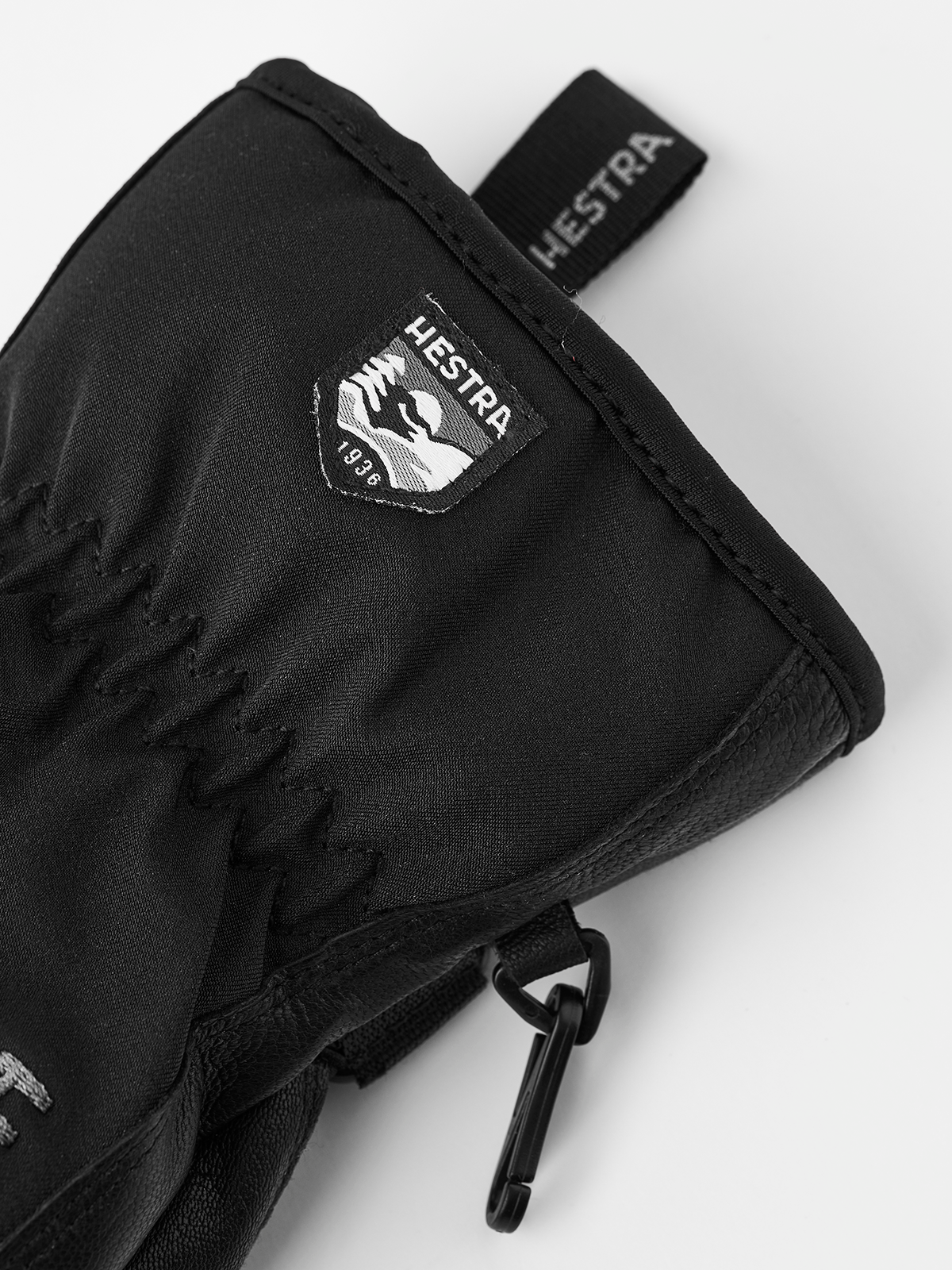 Hestra Army Leather Soft Shell Short 5-finger Skihandsker Herre - Black -