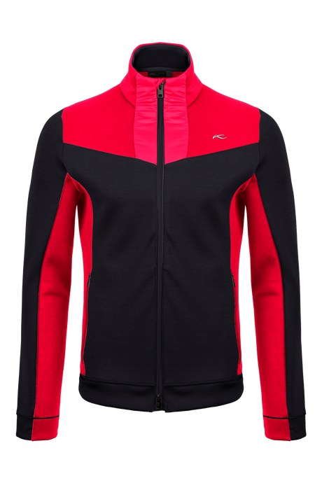 Kjus Men's Formula Midlayer Jacket - Black/Carmine - Black Carmine