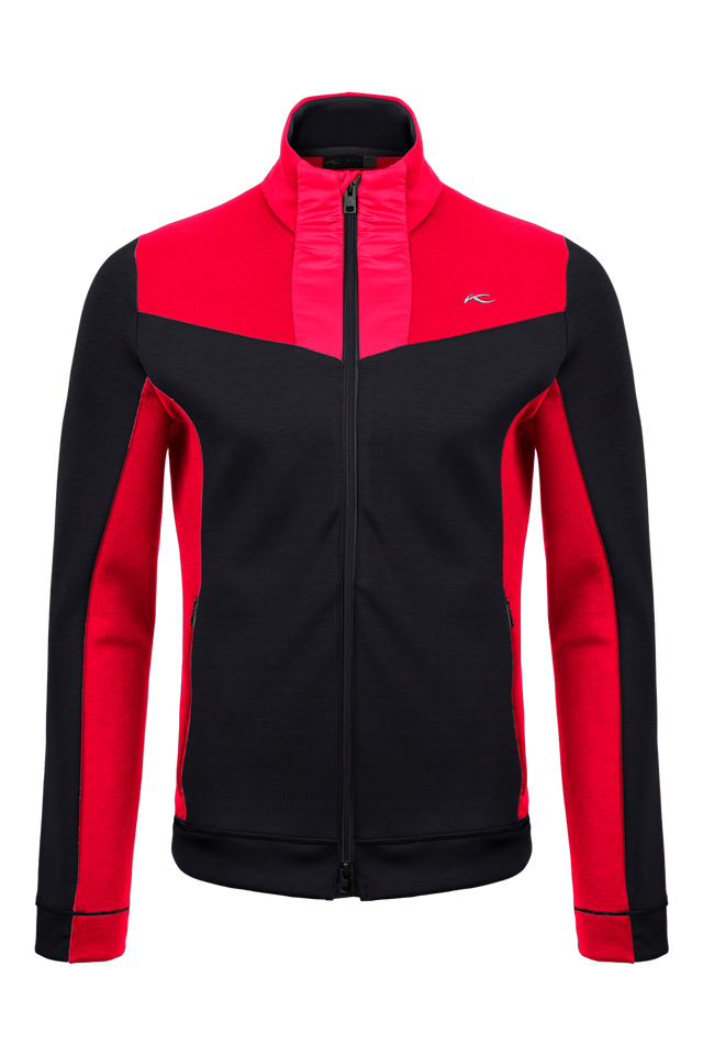 Kjus Men's Formula Midlayer Jacket - Black/Carmine - Black Carmine
