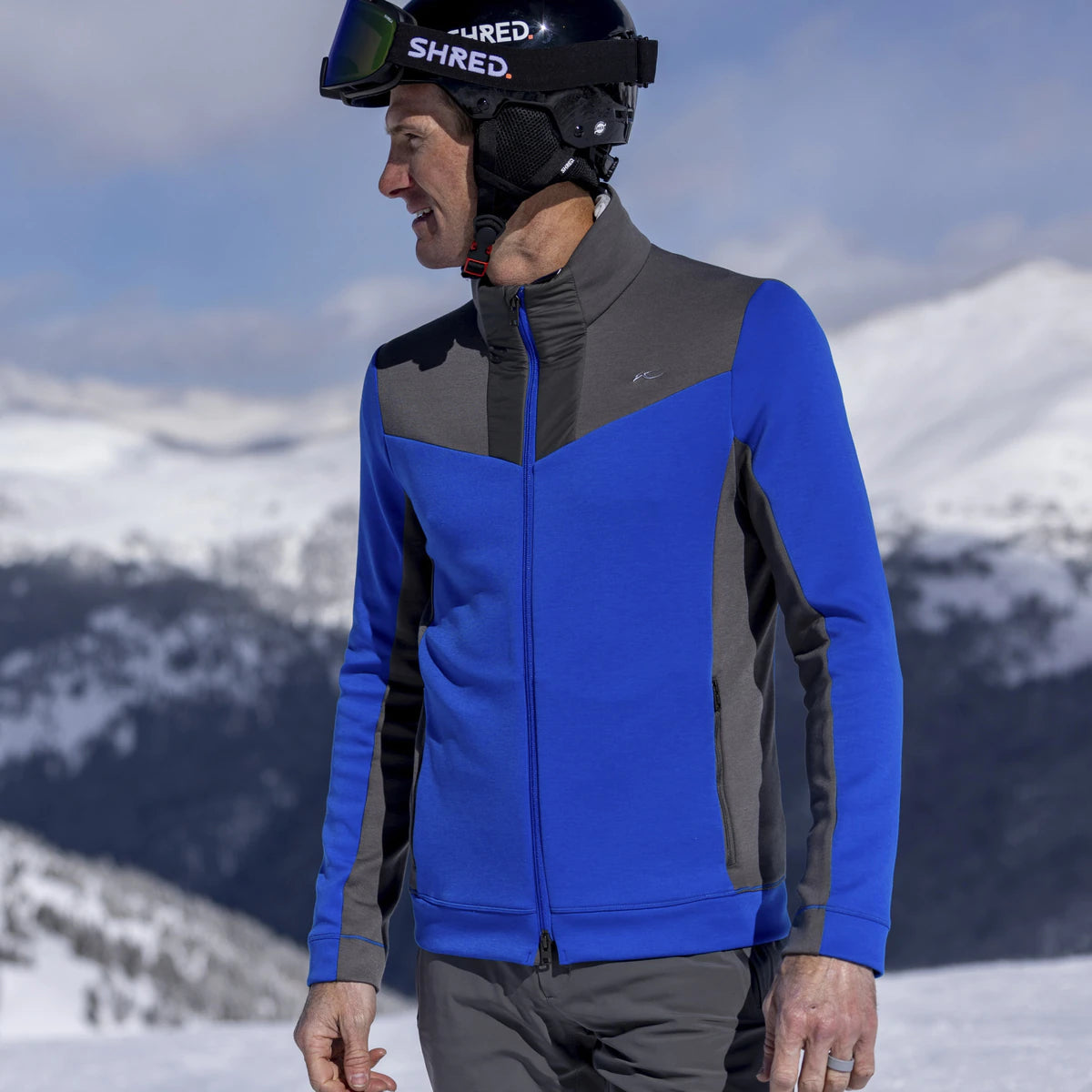 Kjus Men's Formula Midlayer Jacket - Bright Blue / Iron -