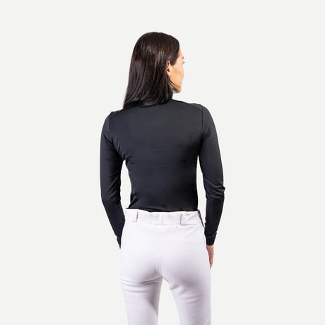 Kjus Feel Woman Halfzip Skiundertrøje Dame - Black Melange -