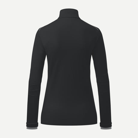 Kjus Feel Women's Feel Midlayer Half-Zip Skiundertrøje Dame - Black Melange -