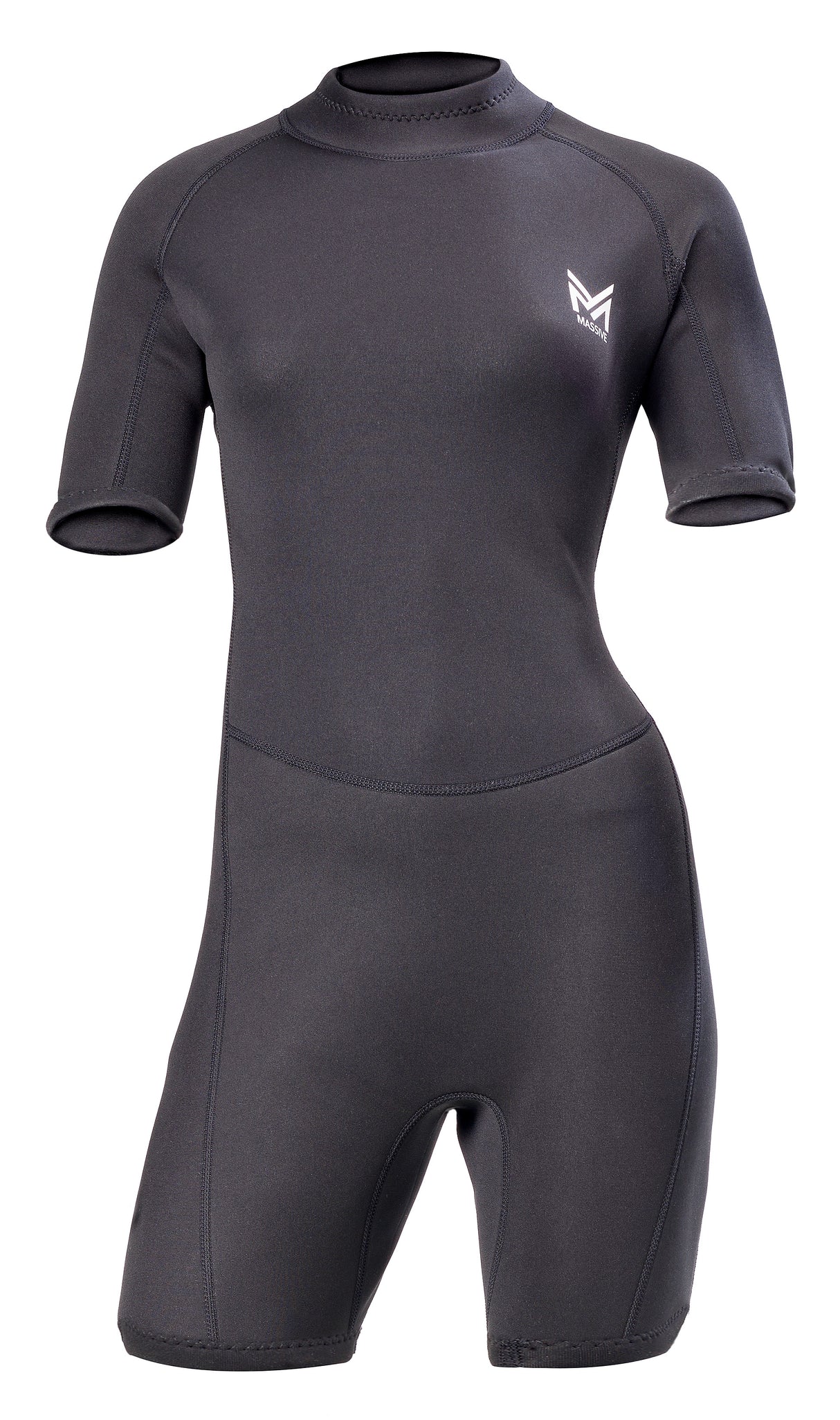 Massive Women Shorty Wetsuit Kort Våddragt Dame - 3 mm - Black -