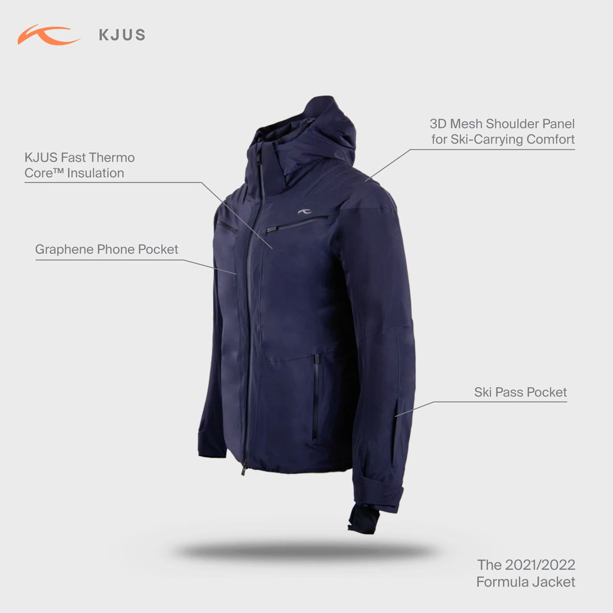 Kjus Men's Formula Jacket Skijakke Herre - Deep Space -
