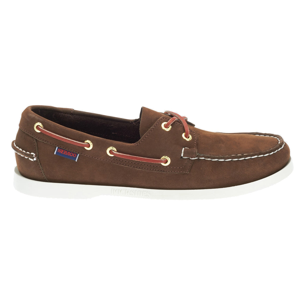 Sebago Docksides Portland Nubuck Sejlersko Herre - Dark Brown