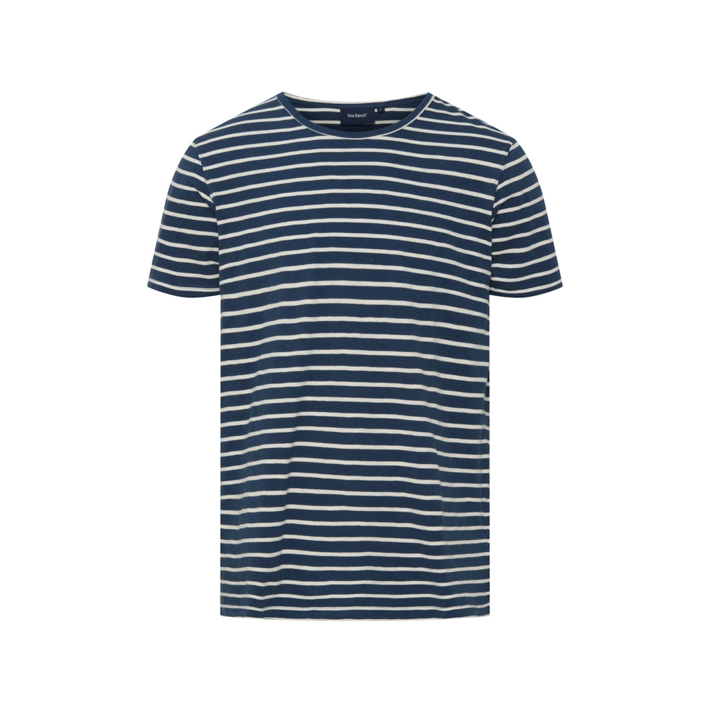 Sea Ranch Pontus Tee - Insignia Blue/Ecru -