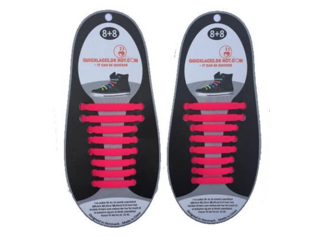 Nordic Laces Silikone Snørebånd - Pink -