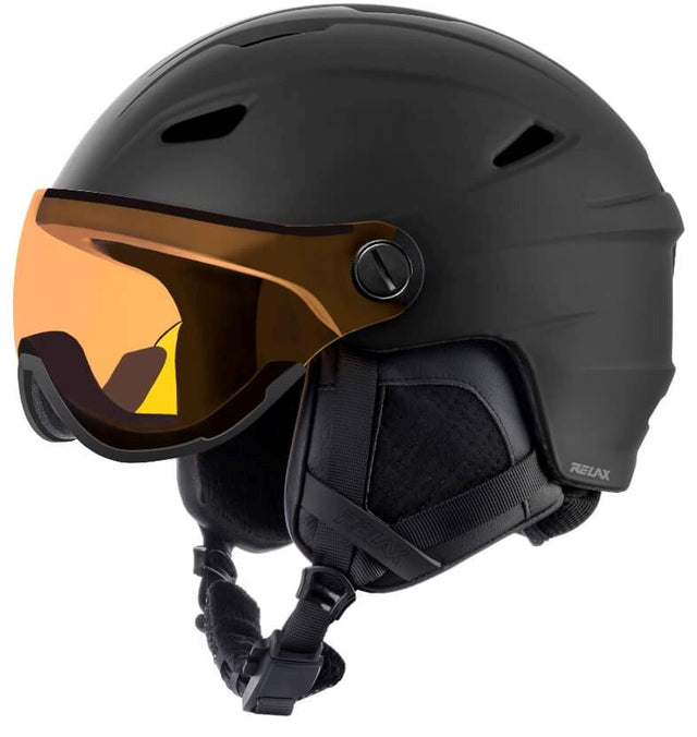 Relax Stealth Skihjelm med visir - Dame / Herre - Sort - Sort