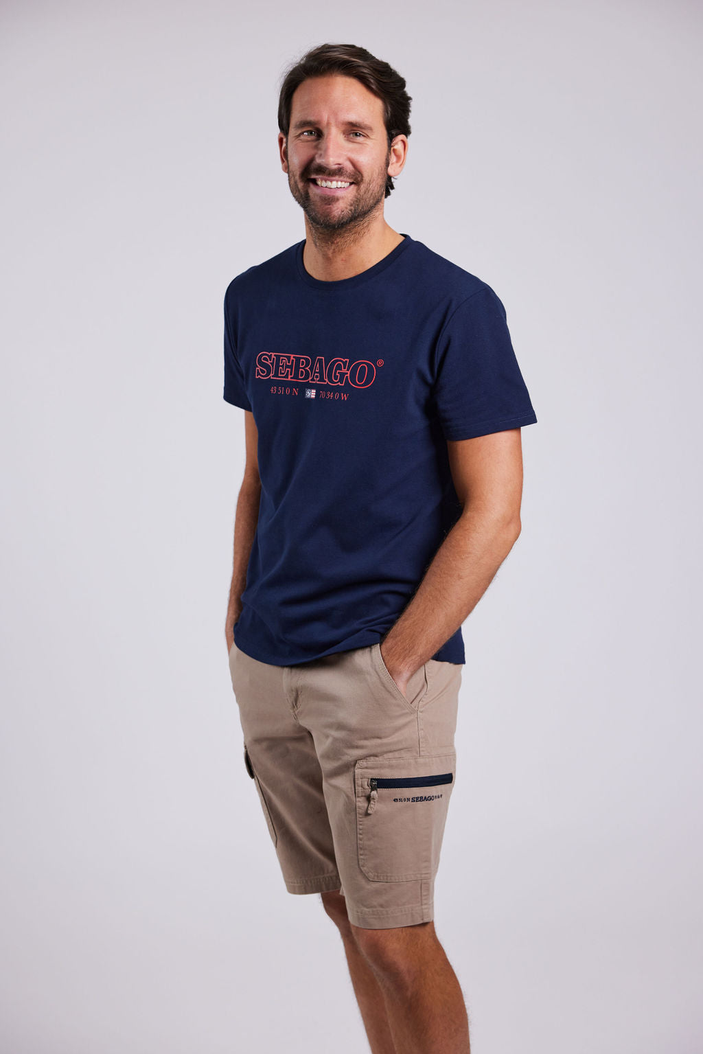 Sebago Performance Tee T-shirt Herre - Navy -