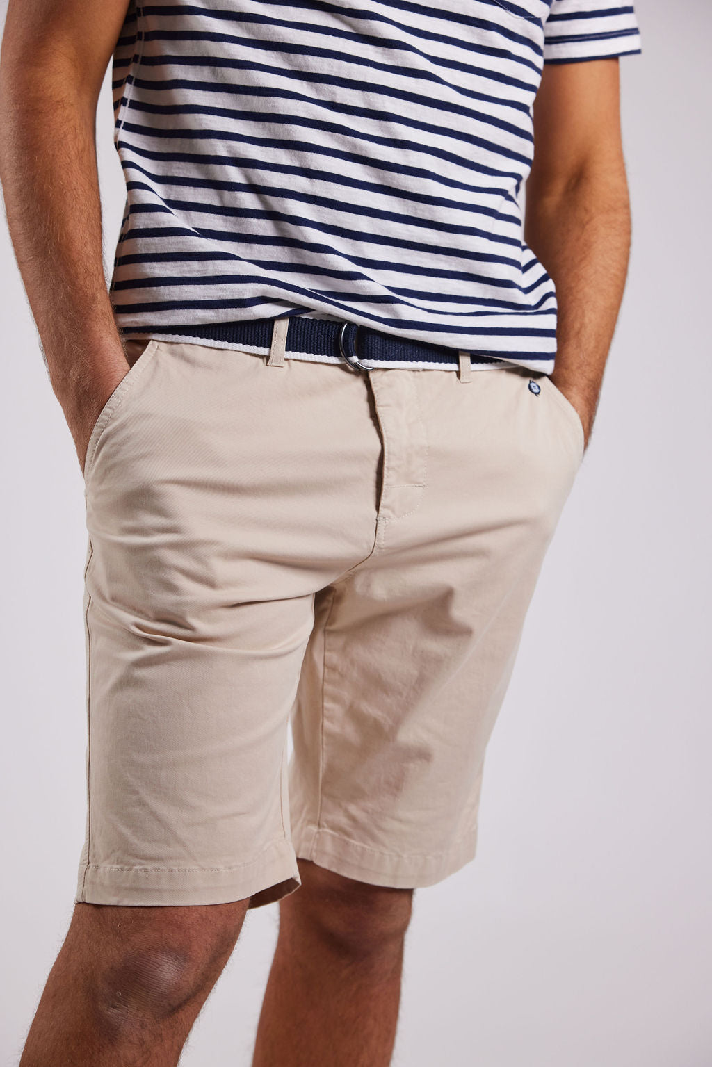 Sebago DKS Belted Bermuda Shorts Herre - Dark Sand -