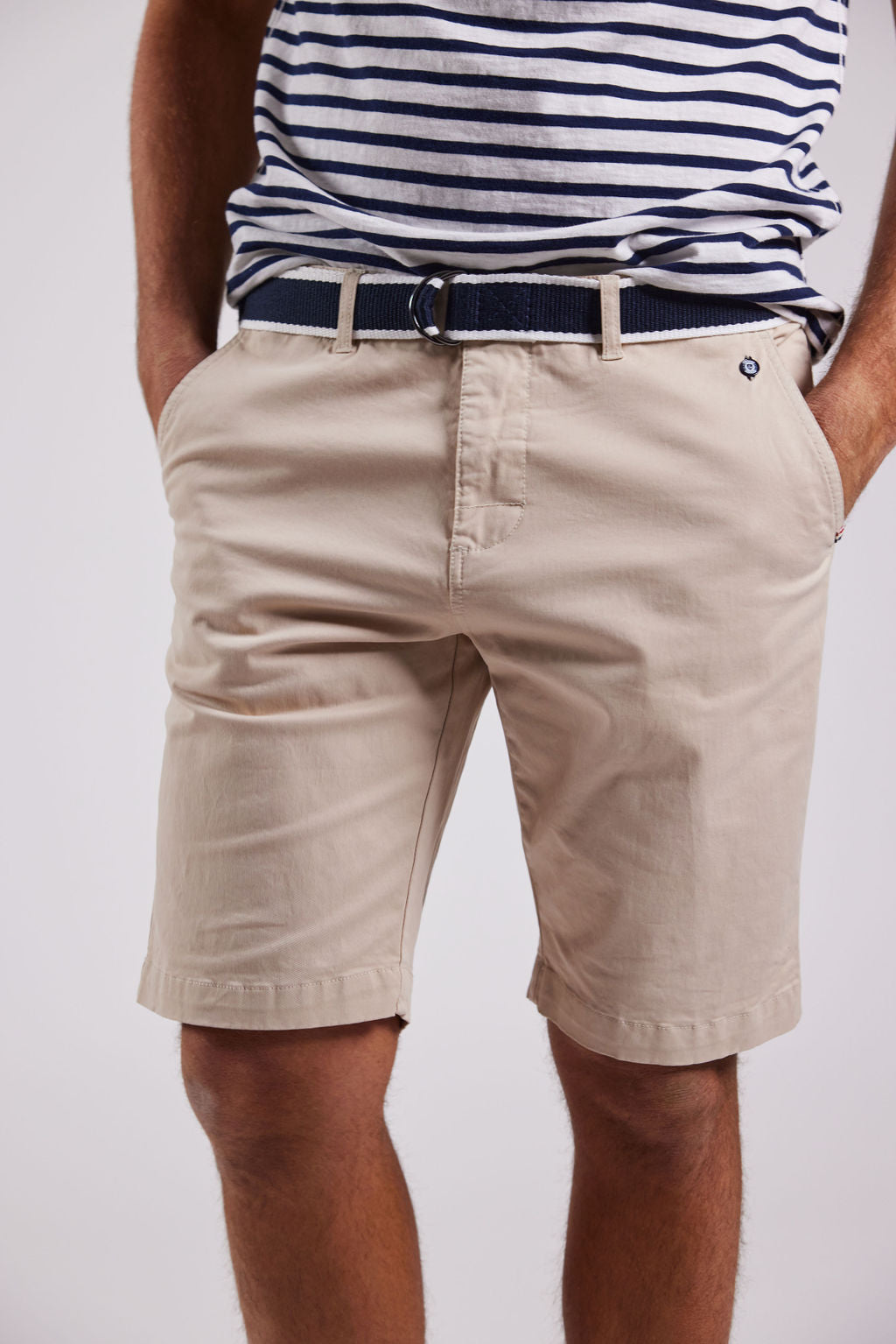 Sebago DKS Belted Bermuda Shorts Herre - Dark Sand - Dark Sand