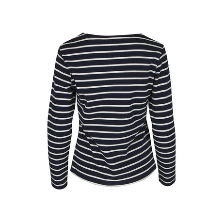 Sea Ranch Antibes Stribet Langærmet T-shirt Dame - SR Navy/Ecru -