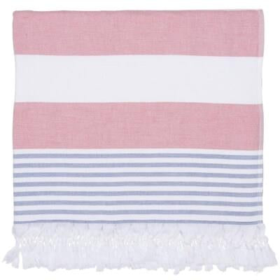 Sea Ranch Beach Towel - Rød/Hvid -