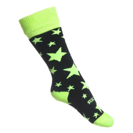 Seger Stars Ski Sock Skistrømper Børn - Black / Green - Black Green