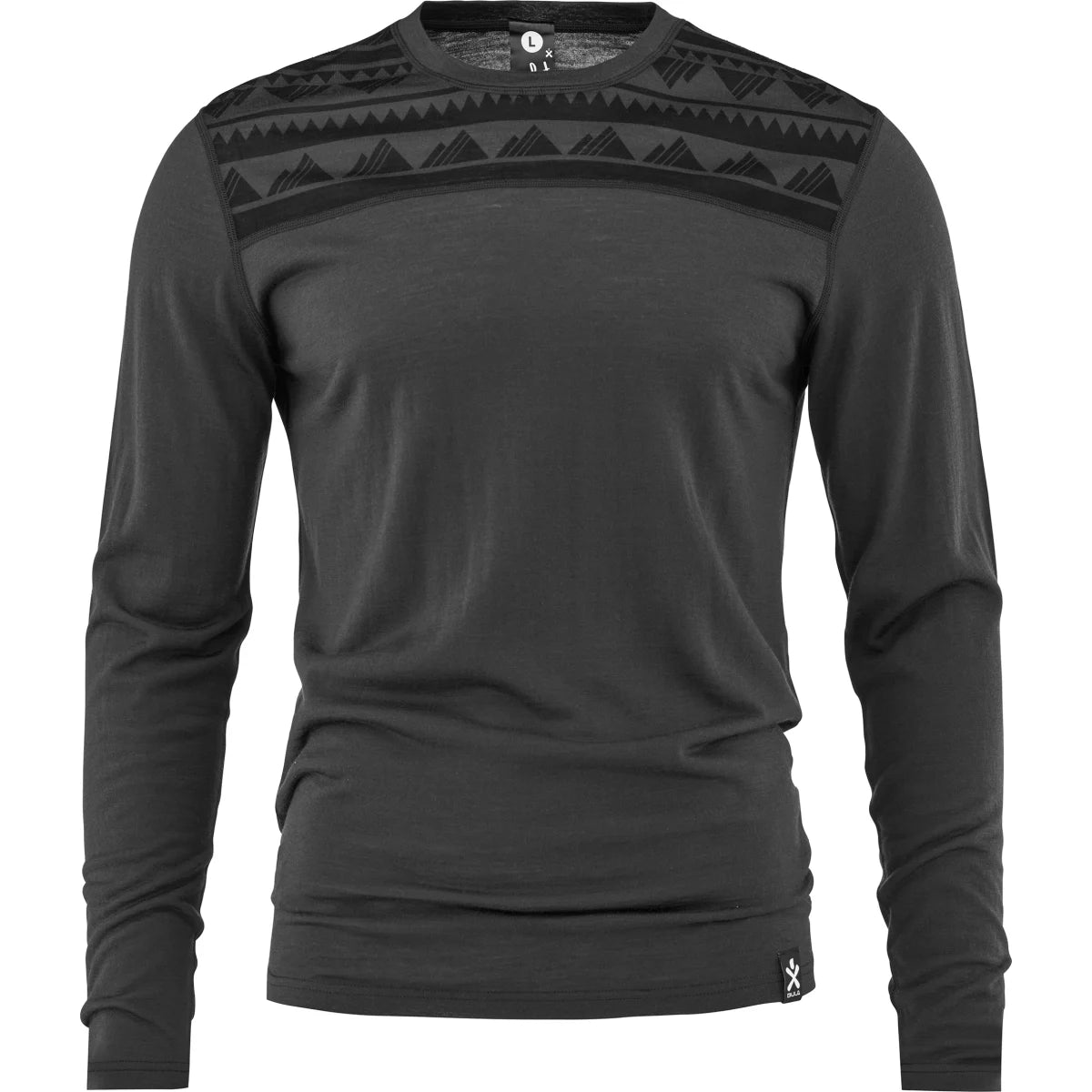 Bula Aztec Merino Wool Crew Skiundertrøje Herre - Dark Grey - Dark Grey