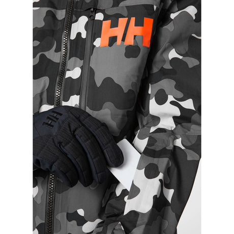 Helly Hansen Unisex Chugach Infinity Printed Suit Skidragt - Dame / Herre - Ebony Camo -