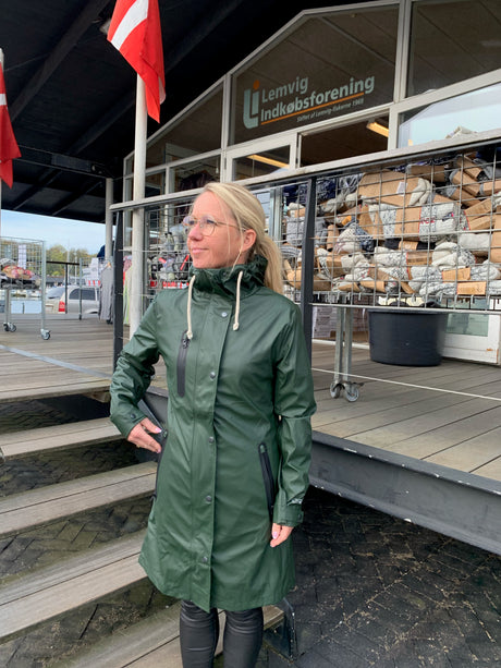 Elka Elements Recycled Regnjakke Dame - Oliven -