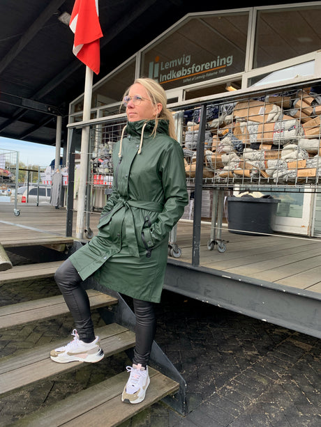 Elka Elements Recycled Regnjakke Dame - Oliven -