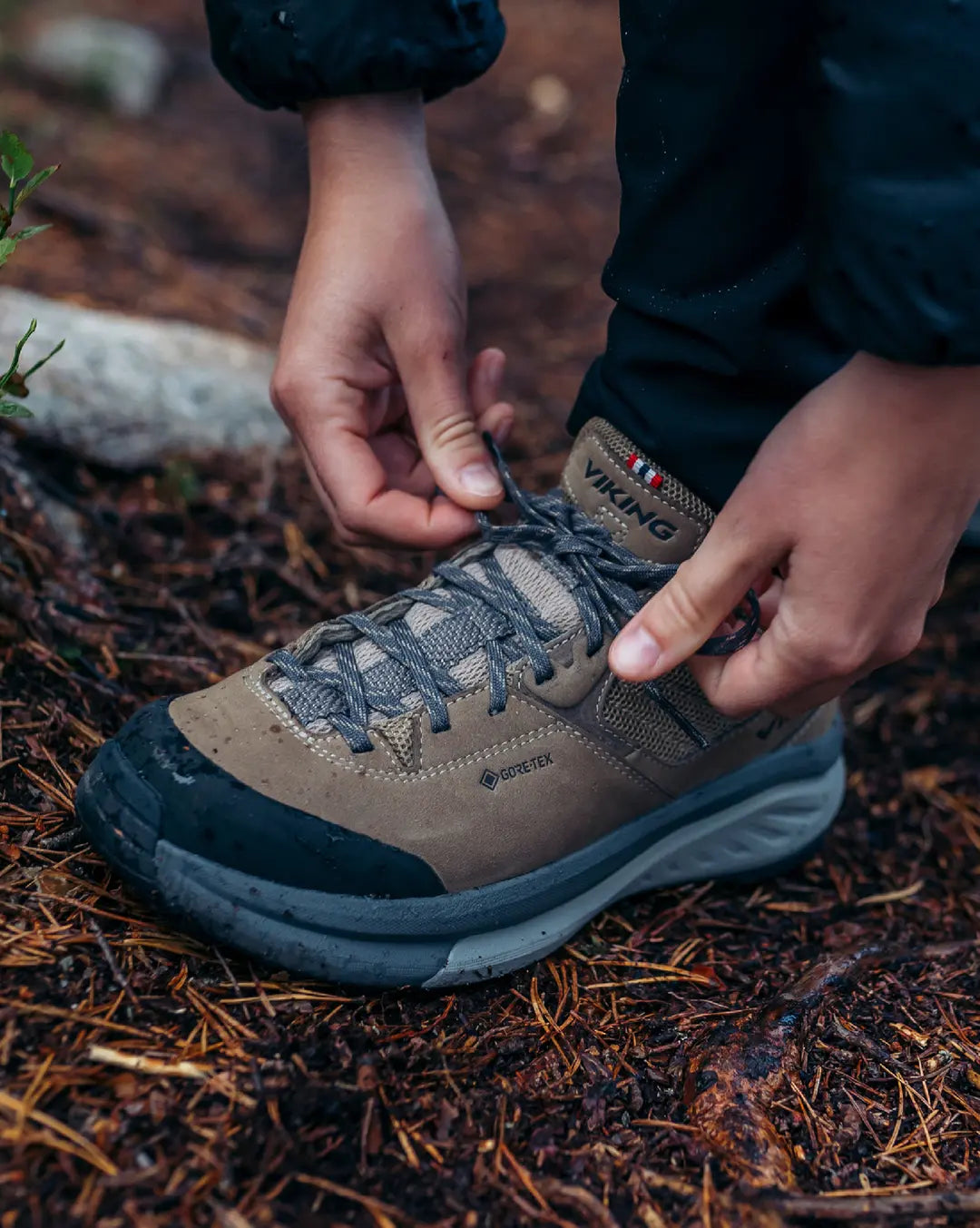 Viking Cerra Hike Low Women's Hiking Shoes Vandresko Dame - Brown Grey -