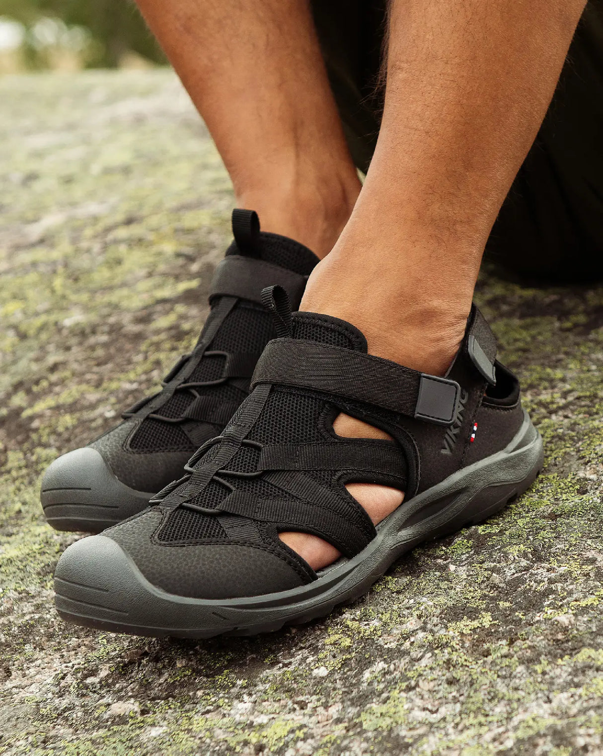 Viking Adventure Unisex Sandaler Dame Herre - Black/Charcoal -