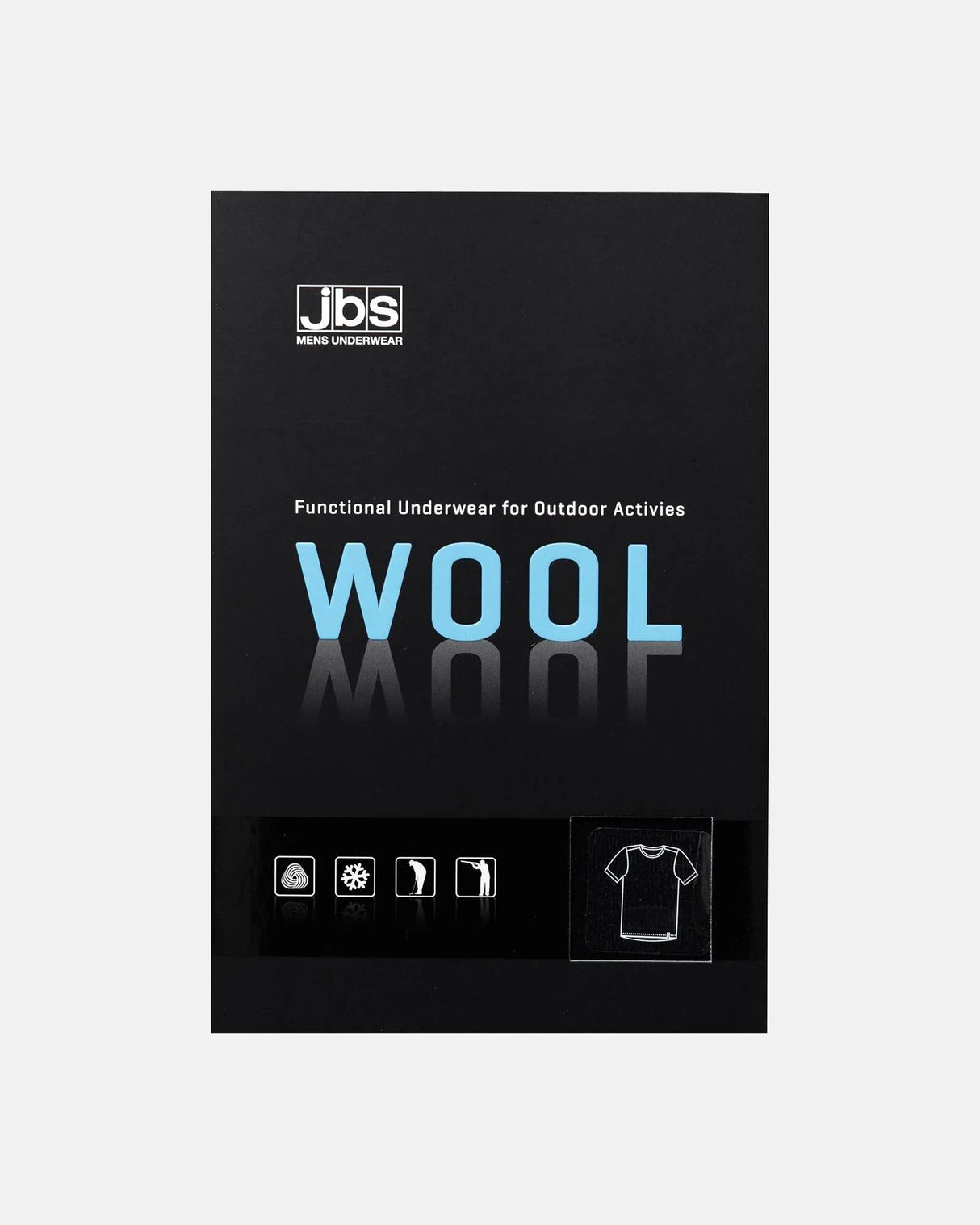 JBS "Wool" kortærmet t-shirt - skiundertrøje Herre - 100% Merinould -