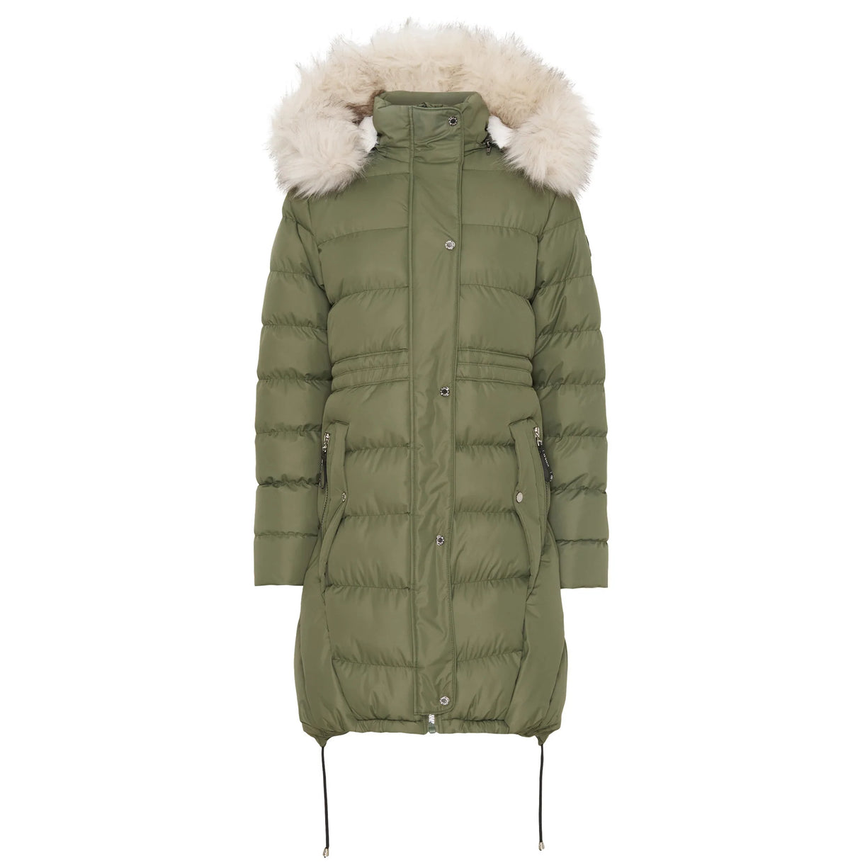 COLD Pom Pom Parka Lady Vinterjakke Dame - Dusty Olive
