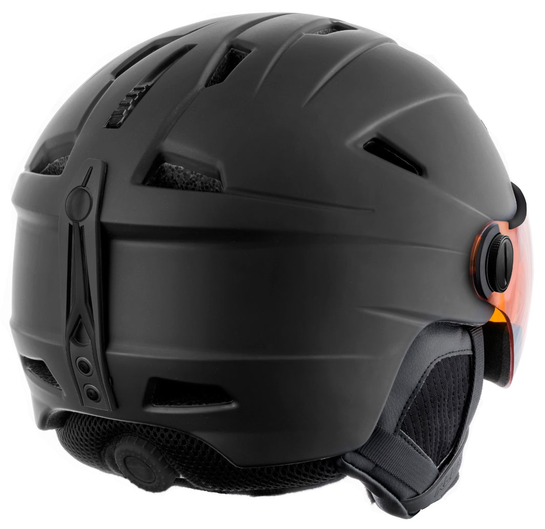 Relax Stealth Skihjelm med visir - Dame / Herre - Sort -